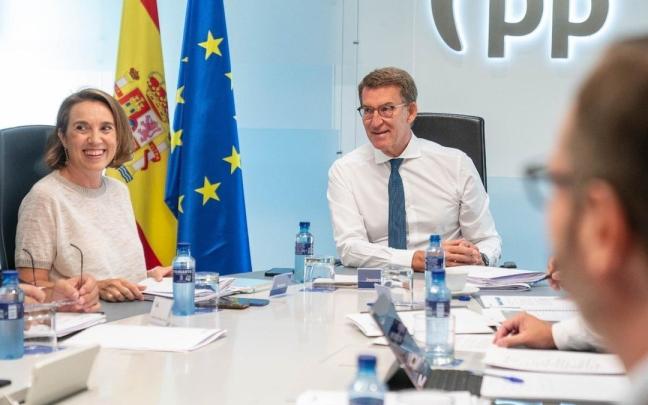 Alberto Núñez Feijóo en el Comité de Dirección del PP en una imagen de archivo