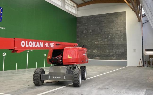 Interior del frontón muruetarra.