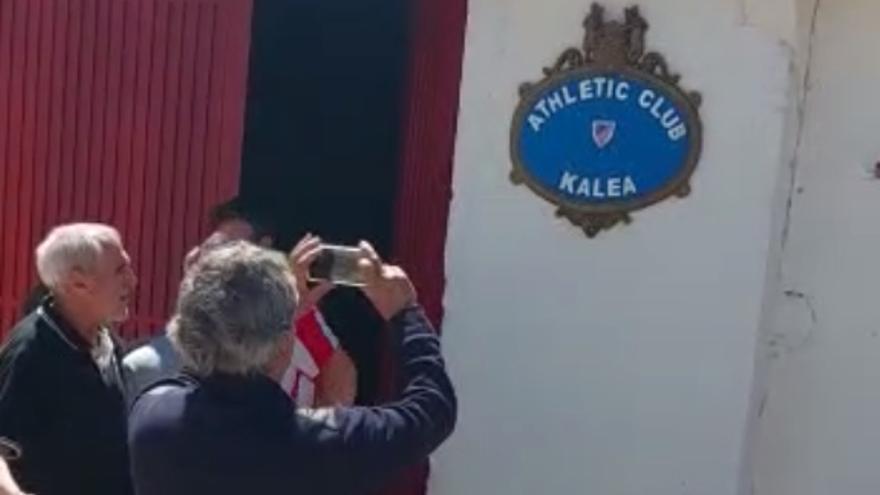 Inauguración de la calle dedicada al Athletic en Barbolla.
