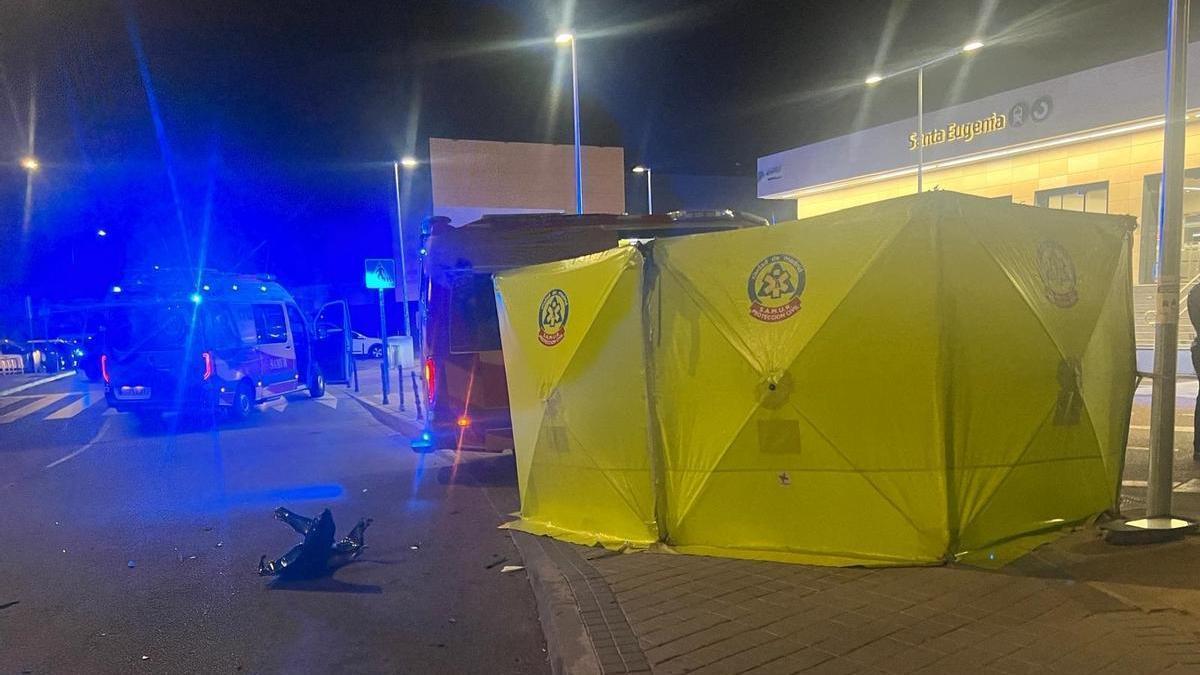 Atropello de un joven frente a la estación de Cercanías de Santa Eugenia.