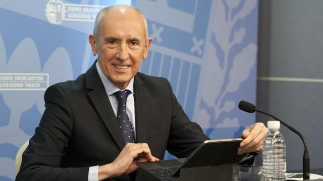 El consejero de Seguridad, Josu Erkoreka, este martes tras el Consejo de Gobierno vasco.
