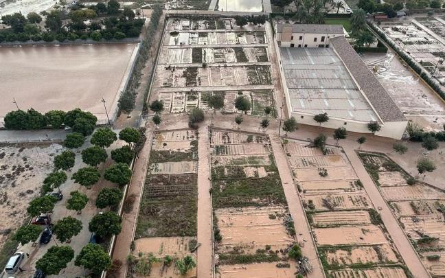 Daños causados por la dana en el barrio de La Torre de Valencia.