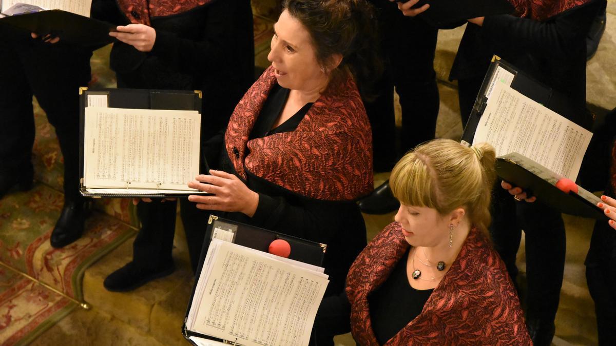 La coral Loinatz Abesbatza de Beasain en un concierto.