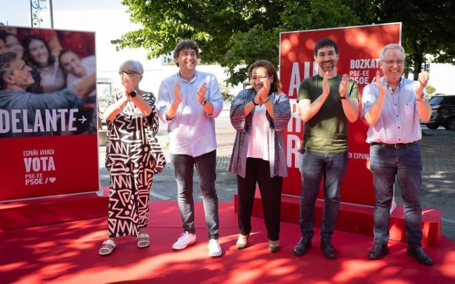 Acto electoral de los socialistas vascos, ayer en Errenteria.