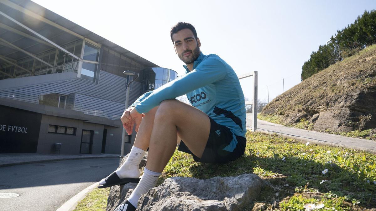 Mikel Merino, en las instalaciones de Zubieta.