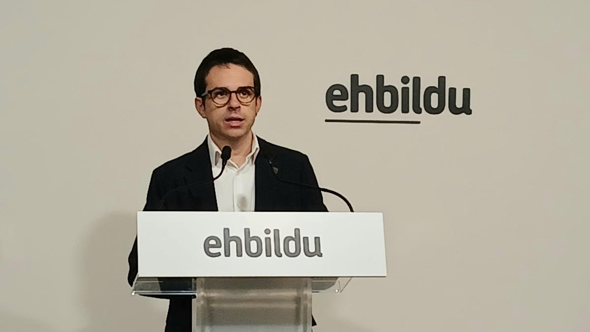 El líder de EH Bildu en el Parlamento Vasco, Pello Otxandiano