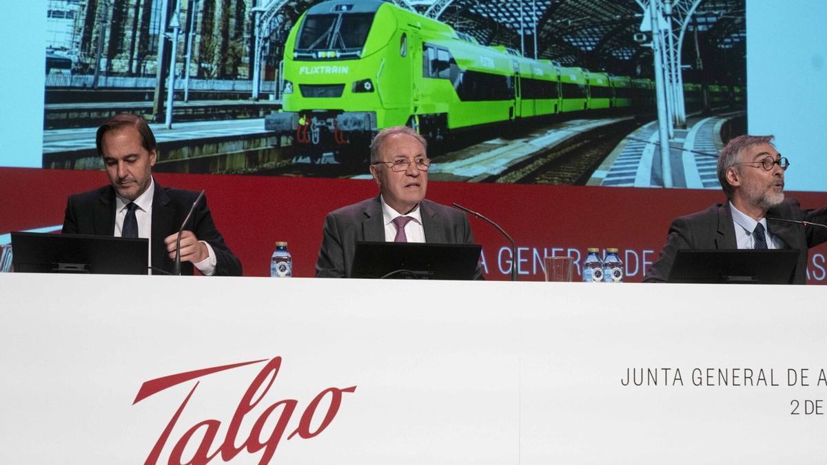 Junta General de Accionistas de Talgo, presidida por José AntonioJainaga, en Arkabia.