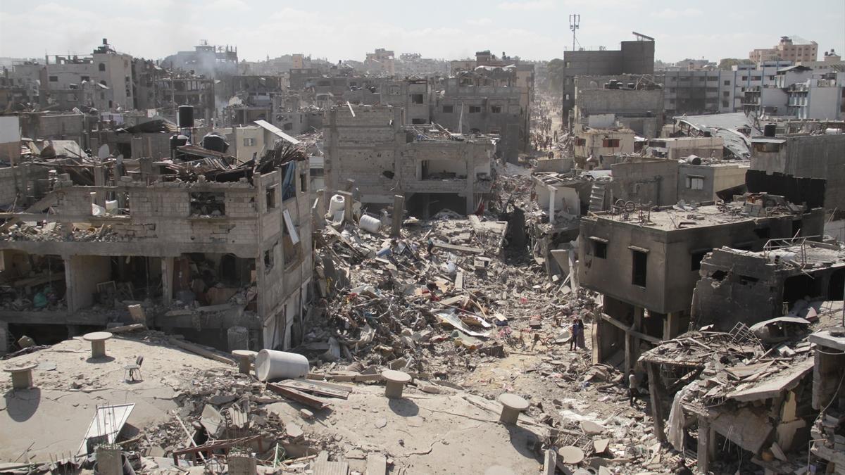 Edificios destruidos en Yabalia, en el norte de la Franja de Gaza, a causa de la ofensiva del Ejército de Israel (archivo).