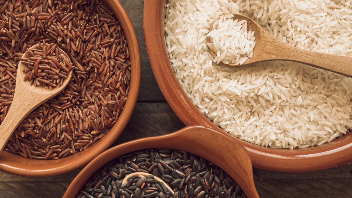 Diferentes tipos de arroz.