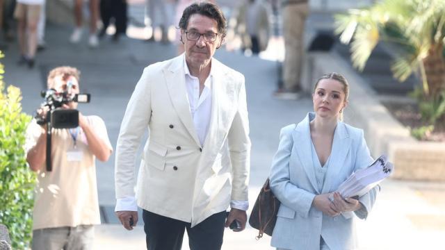 El actor, Luis Lorenzo, a su llegad al juicio por presunto maltrato y estafa a una familiar anciana.