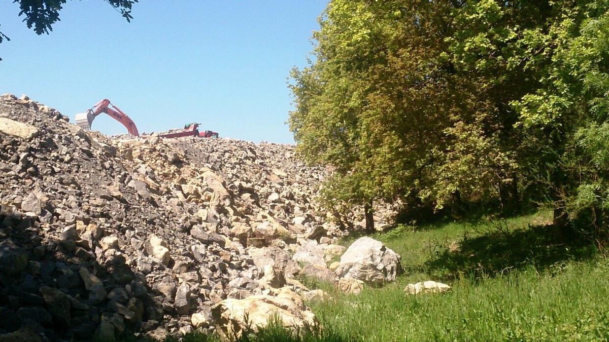 Piedras junto al bosquete de Belartza Alto.