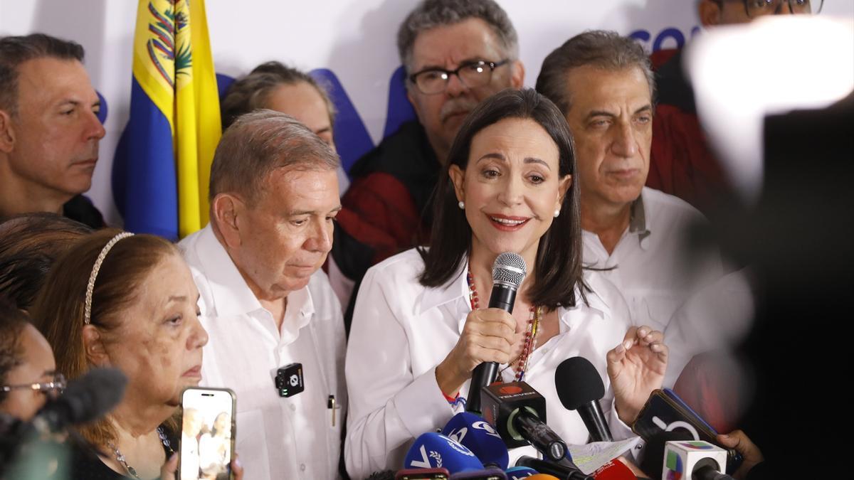 María Corina Machado y Edmundo González, en un acto electoral en las pasadas elecciones de Venezuela.
