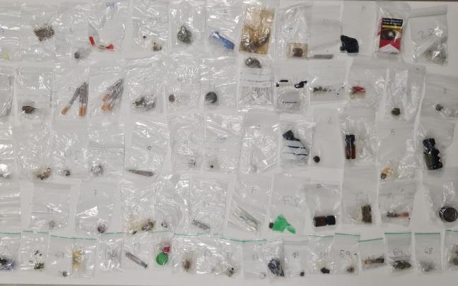 Drogas incautadas en la Carpa universitaria de Navarra