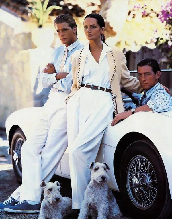 Tres modelos con prendas de Ralph Lauren.