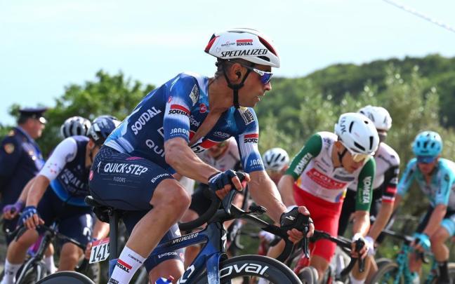 Mikel Landa, durante la primera etapa del Giro.