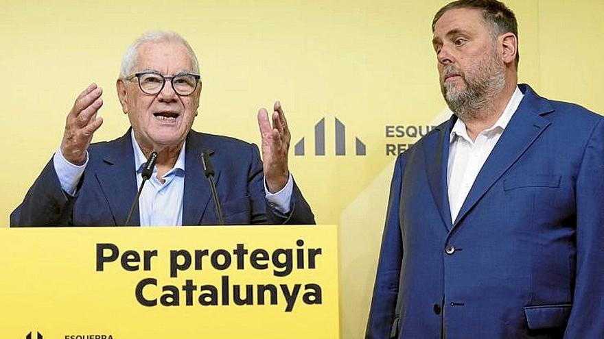 Junqueras presentó a Maragall en la lista para el Senado. | FOTO: EFE