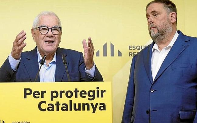 Junqueras presentó a Maragall en la lista para el Senado. | FOTO: EFE