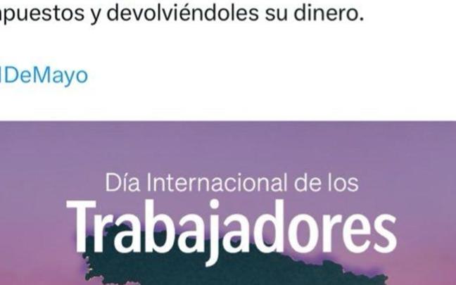 Un fragmento del tuit del PP.