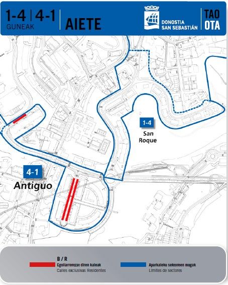 Nuevas zonas de Aiete con OTA.