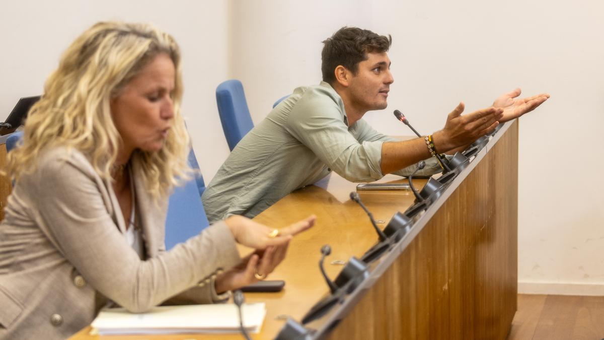 Vito Quiles, durante la rueda de prensa del portavoz del PSOE posterior a la Junta de Portavoces.