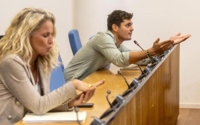 Vito Quiles, durante la rueda de prensa del portavoz del PSOE posterior a la Junta de Portavoces.