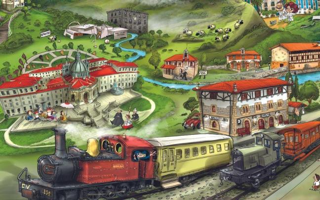 Ilustración de Argote para el calendario 2026 de NOTICIAS DE GIPUZKOA correspondiente al mes de abril.