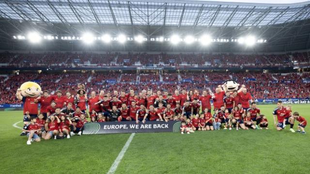 Los jugadores de Osasuna posan tras el encuentro de ayer. Foto: C.A.Osasuna Los jugadores de Osasuna posan tras el encuentro de ayer. Foto: C.A.Osasuna