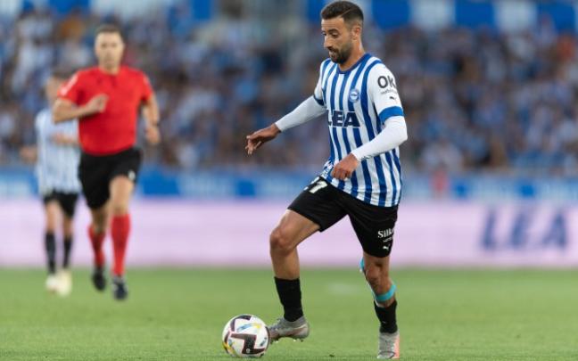 Abde, jugador del Alavés, durante el partido de ayer. Foto: Deportivo Alavés Abde, jugador del Alavés, durante el partido de ayer. Foto: Deportivo Alavés