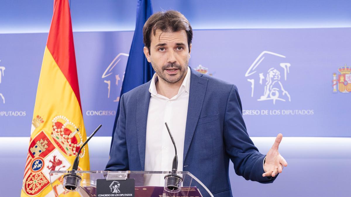 El portavoz de Podemos Javier Sánchez Serna.
