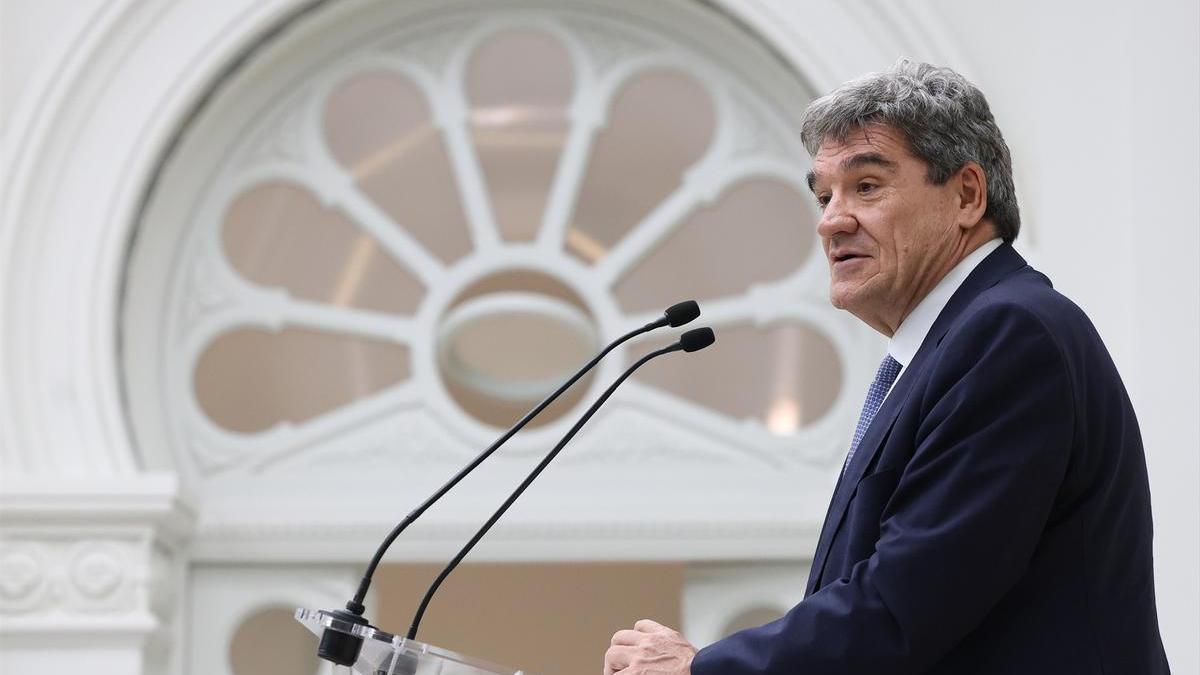 El gobernador del Banco de España, José Luis Escrivá, durante la apertura del seminario 'Financiación de las pymes: nuevas perspectivas sobre las titulizaciones'.