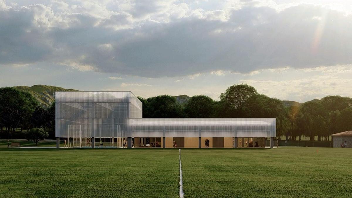 Infografía del futuro polideportivo de Okondo