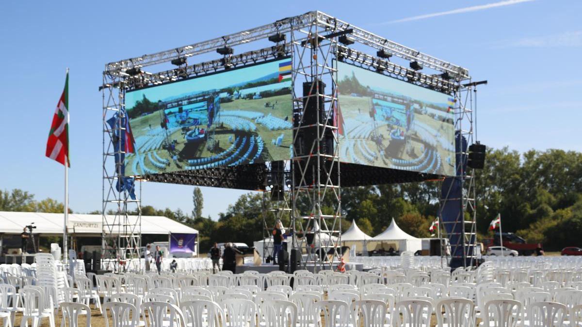 El plató del Alderdi Eguna de este año.