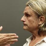 Nacho Cano durante su comparecencia tras quedar en libertad.