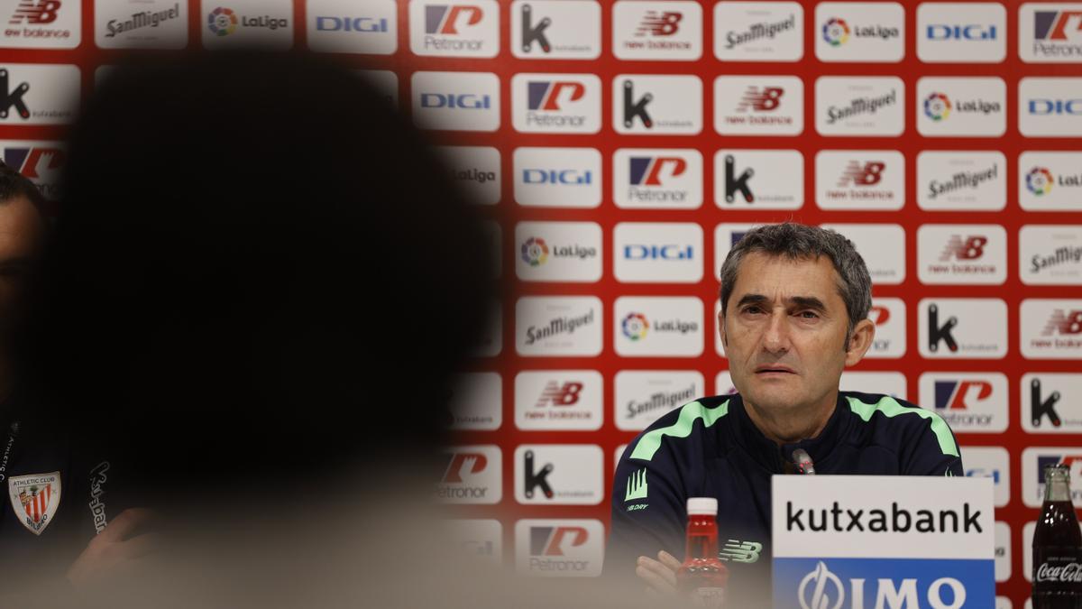 Ernesto Valverde ofrece una rueda de prensa un día antes del partido ante el Girona