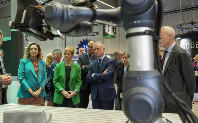 Urkullu, durante la inauguración del Basque Open Industry.
