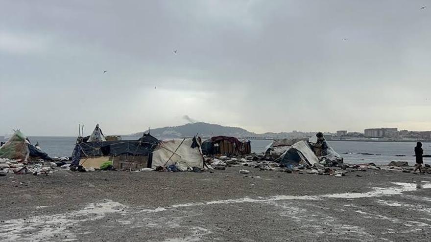 Imagen del campamento de El Guano, en Ceuta