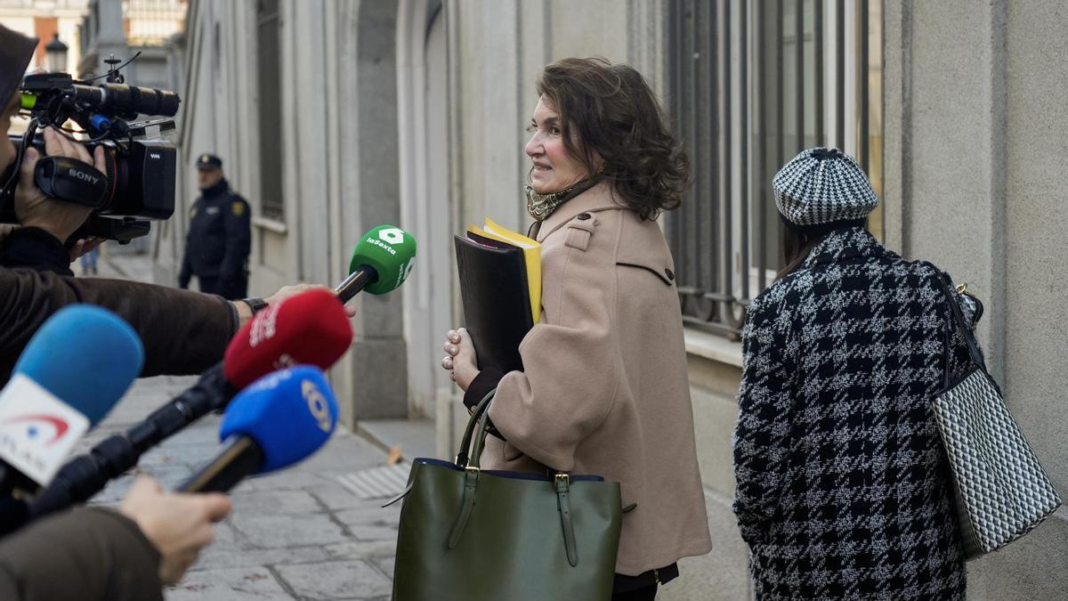 La fiscal provincial de Madrid, Pilar Rodríguez, a su llegada al Tribunal Supremo.