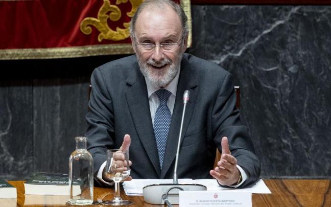 El vocal de CGPJ Álvaro Cuesta Martínez, durante una presentación el pasado enero.