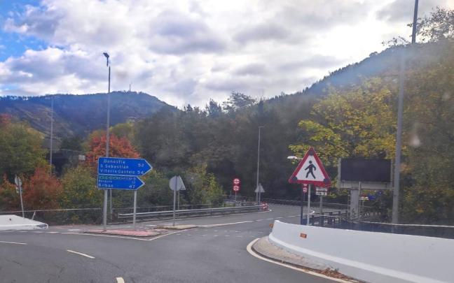 Punto de intersección entre el bidegorri de Eibar a Elgoibar y la AP-8