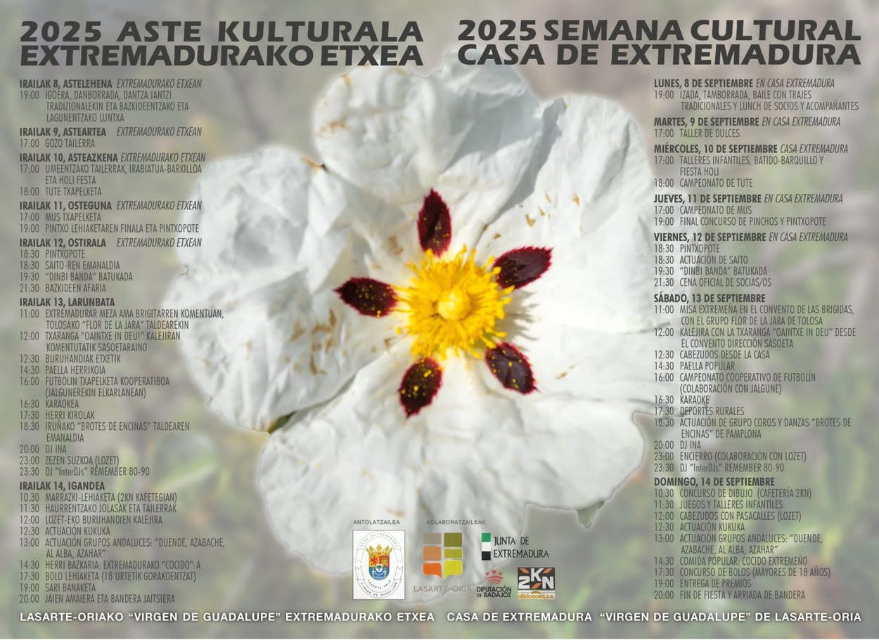 Cartel con la programación