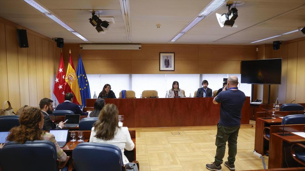 Comisión de investigación sobre la cátedra de Begoña Gómez en la Asamblea de Madrid.