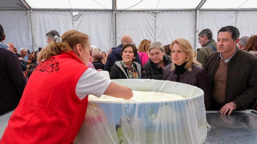 Ruiloba logra elaborar el queso fresco más grande de Europa, con 150 kilos