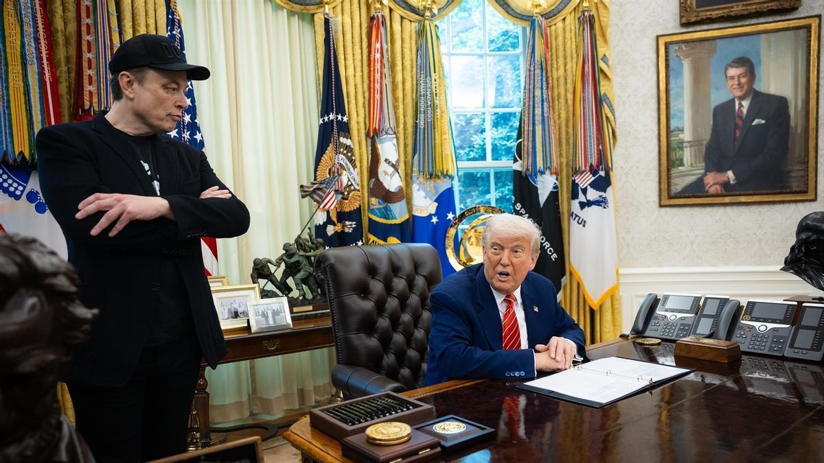 Elon Musk y Donald Trump, en el Despacho Oval.