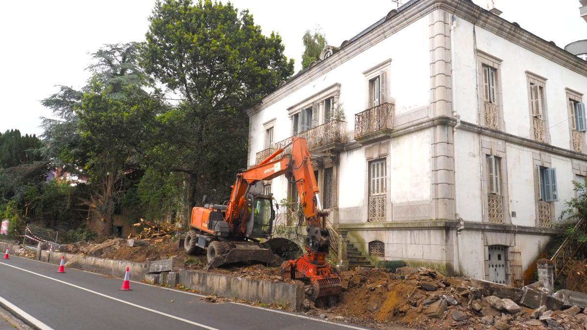 Vista de la zona en la que se produjo la tala de árboles que denuncia Elkarrekin Podemos.