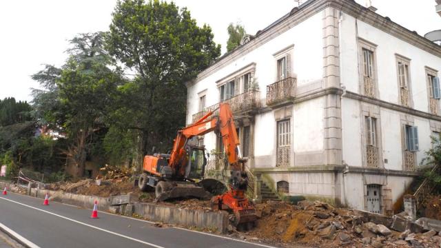 Vista de la zona en la que se produjo la tala de árboles que denuncia Elkarrekin Podemos.