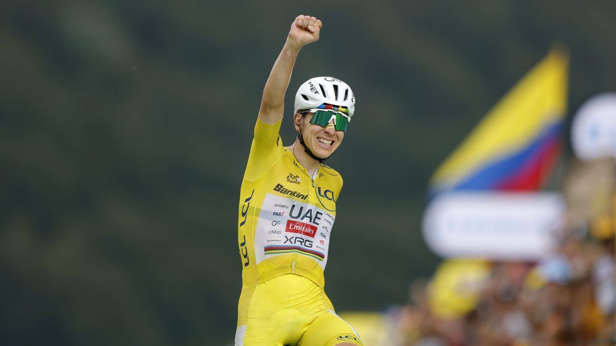 El esloveno celebra su cuarta victoria en el presente Tour.