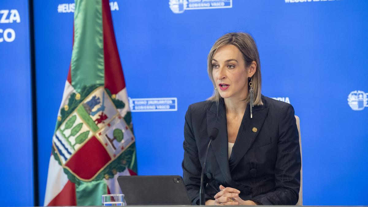 La portavoz del Gobierno vasco y consejera de Autogobierno, Maria Ubarretxena, este martes