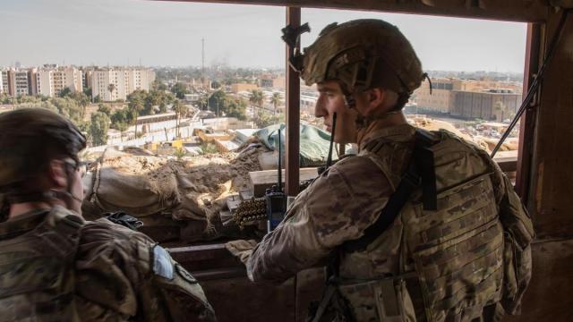 Militares estadounidenses desplegados en Irak.