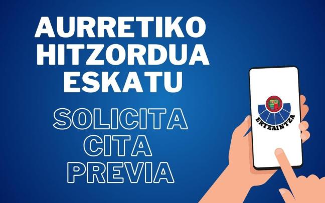 El servicio de cita previa de la Ertzaintza se extiende a Araba y Gipuzkoa.