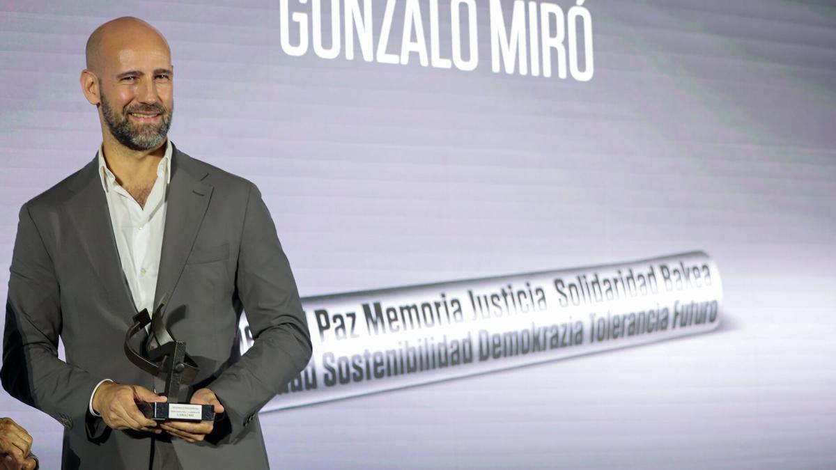 Miró, con el Premio Ramón Rubial a la Comunicación.